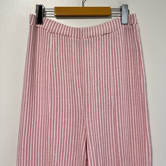 PrettyLittleThing Pink White Striped Knit Lounge Pants Size 8 - Picture 4 of 11